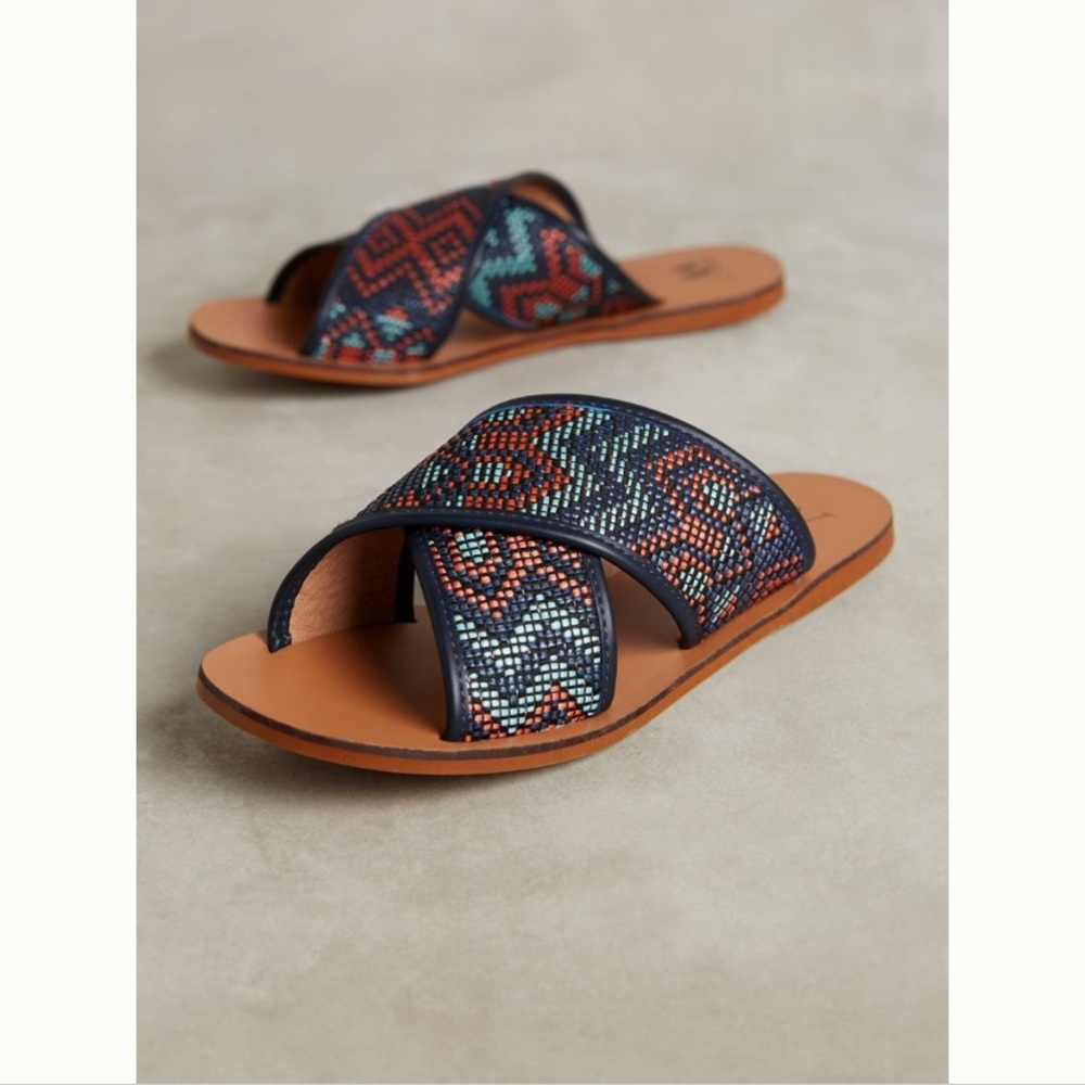 Vanessa Williams Cross Band Slide Sandals